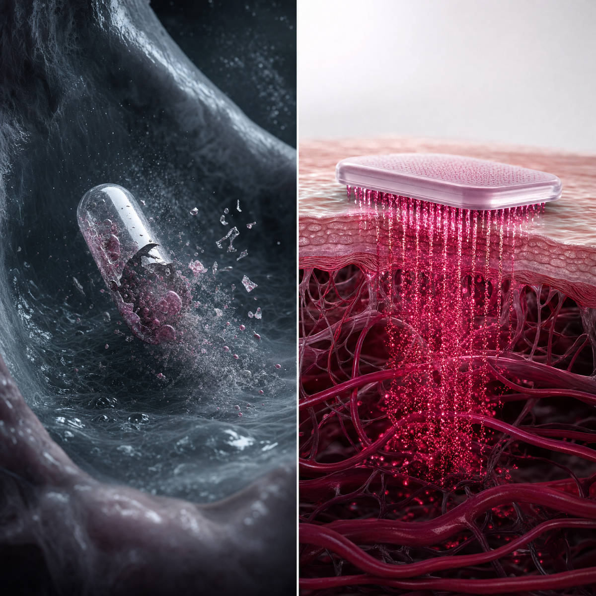 Pills die in stomach acid — the patch goes straight into the blood