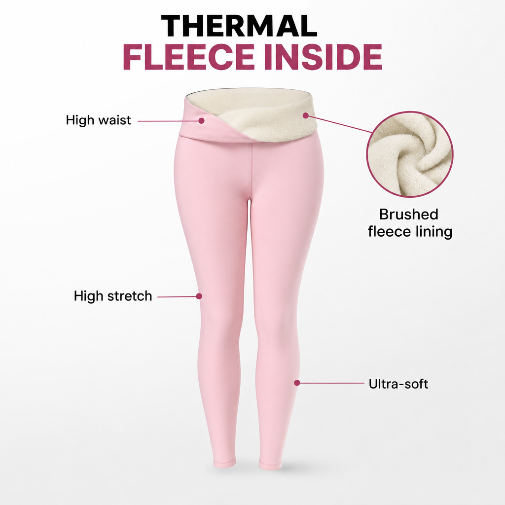 SolVault ThermaHug Fleece-Lined Leggings 3-Pack