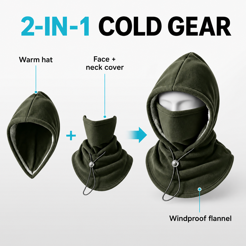 SolVault™ WindGuard 2-in-1 Balaclava & Hat