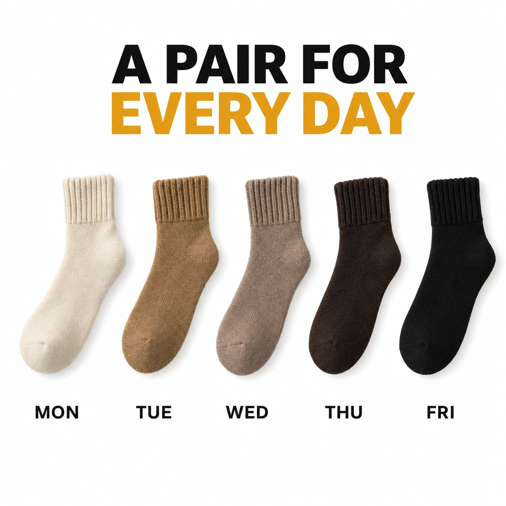 SolVault™ WarmStep Mid-Calf Socks 5-Pack