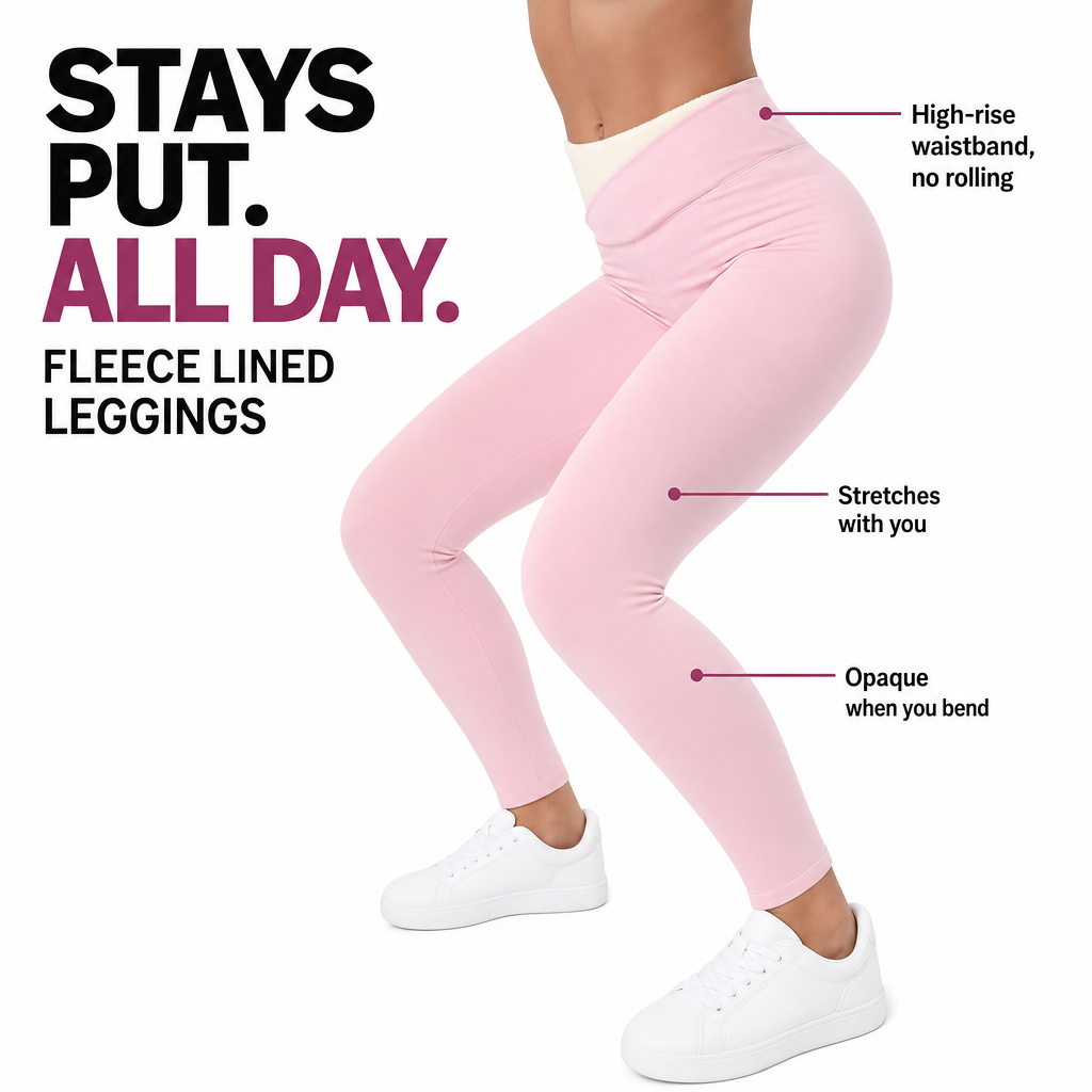 SolVault ThermaHug Fleece-Lined Leggings 3-Pack