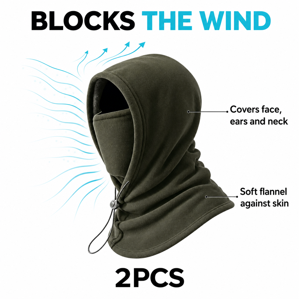 SolVault™ WindGuard 2-in-1 Balaclava & Hat