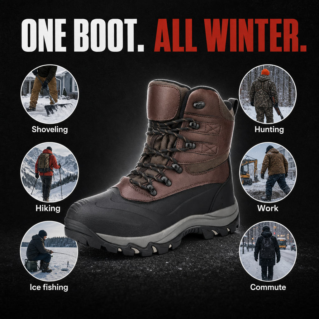 SolVault™ IceTrek Men's Waterproof Snow Boots
