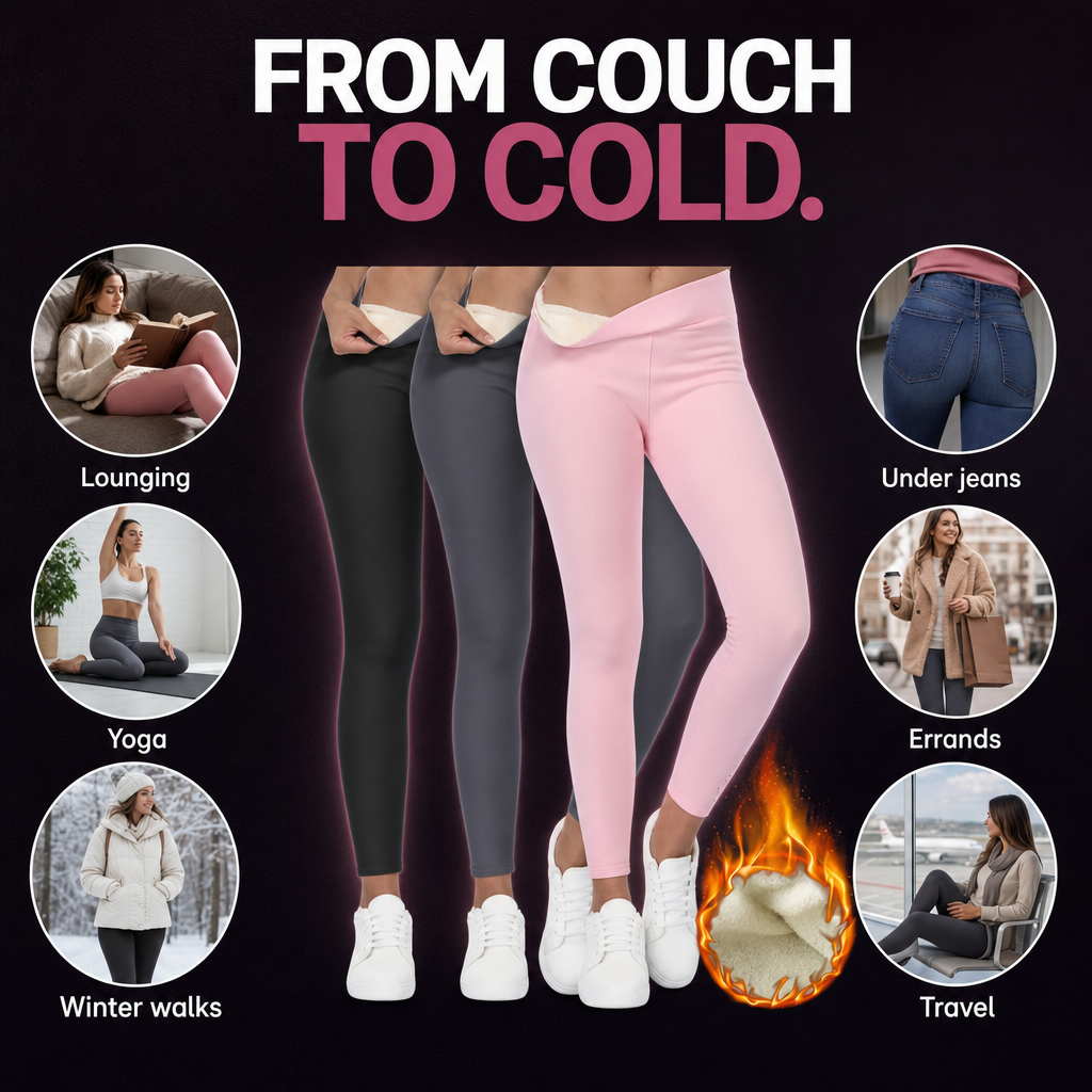 SolVault ThermaHug Fleece-Lined Leggings 3-Pack
