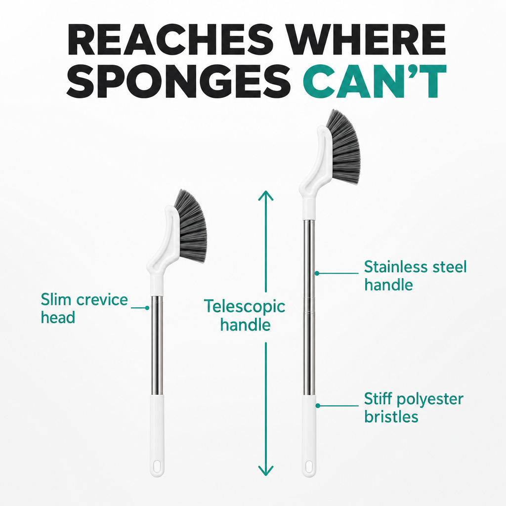 SolVault™ ReachPro Telescopic Crevice Brush