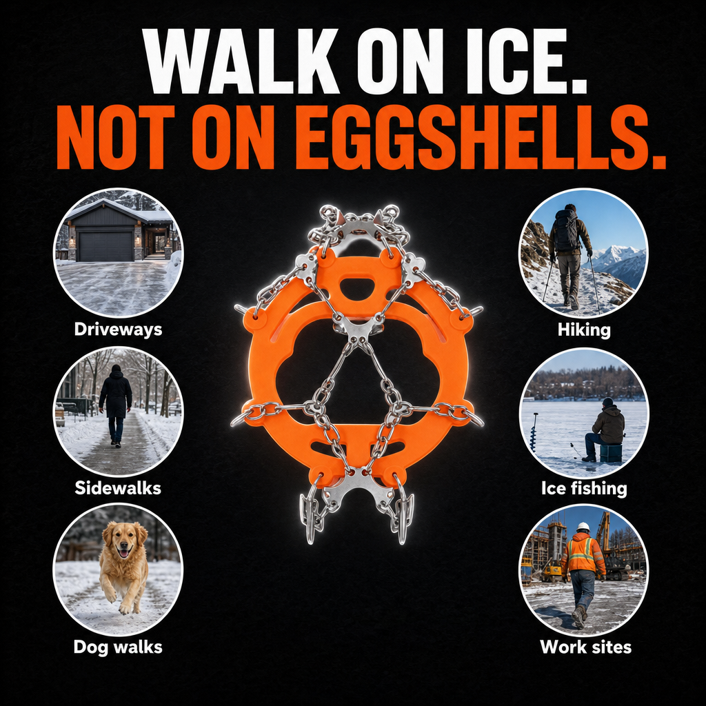 SolVault™ IceGrip 8-Claw Ice Cleats