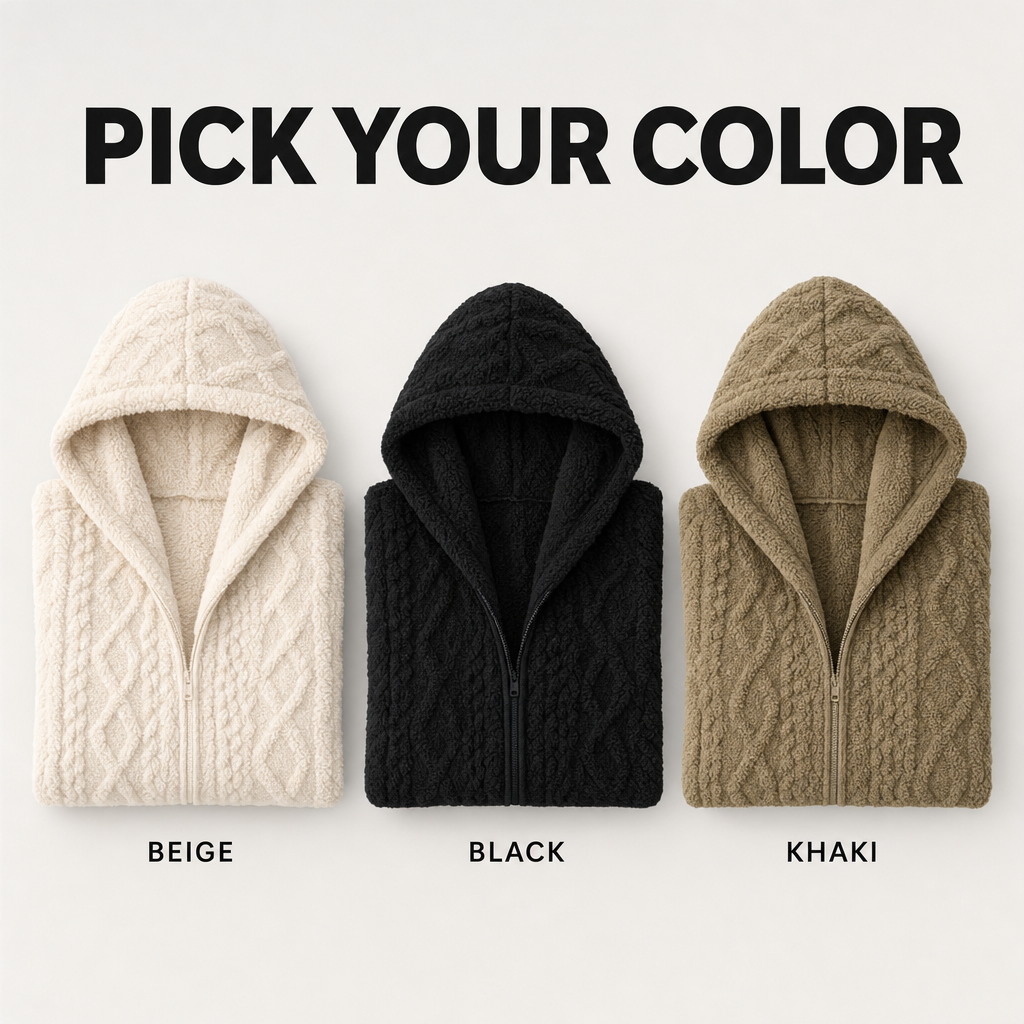 SolVault™ CloudHug Sherpa Hooded Cardigan