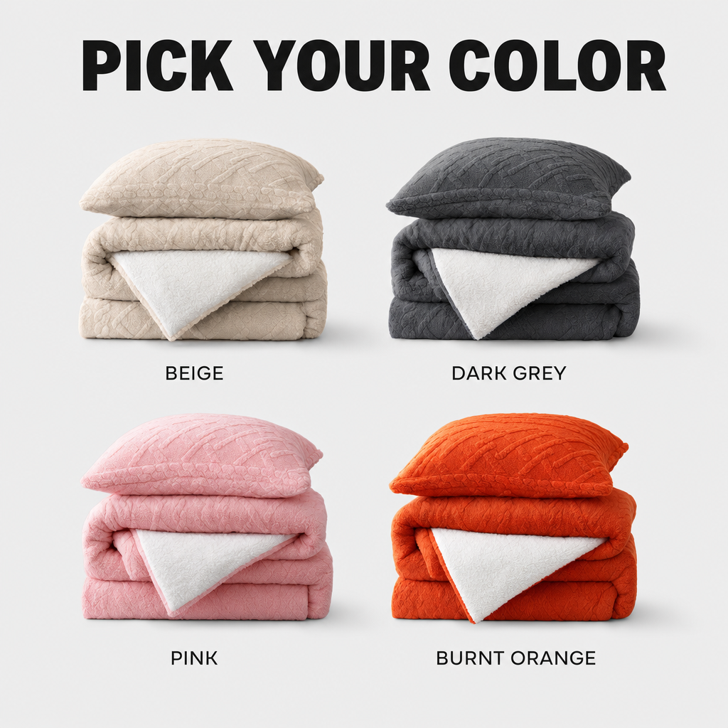 SolVault™ VelvetNest Milk Velvet Comforter Set