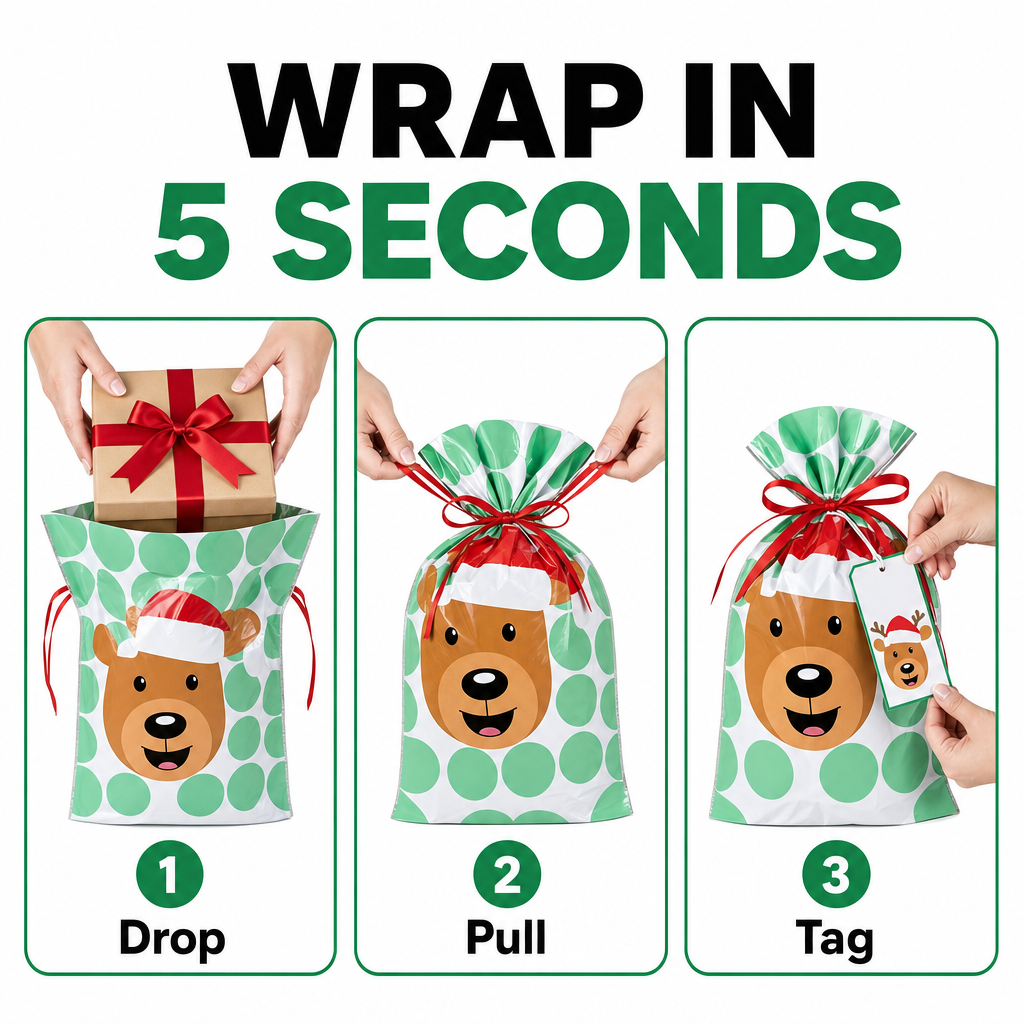 SolVault™ WrapEasy 100-Piece Gift Bag Set