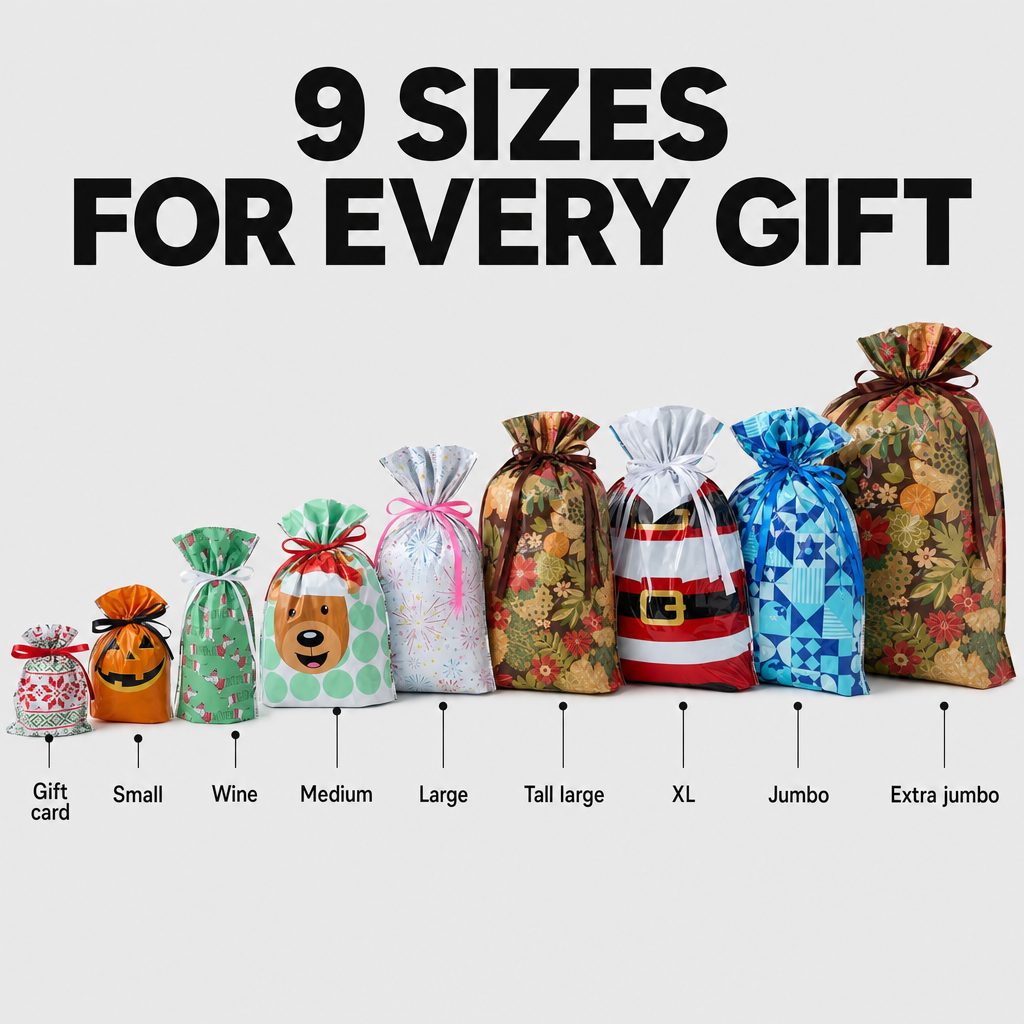 SolVault™ WrapEasy 100-Piece Gift Bag Set