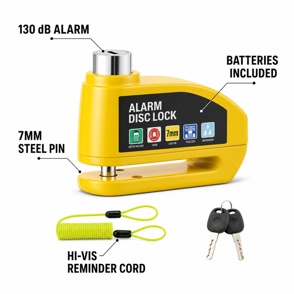 SolVault™ AlarmGuard 130dB Alarm Disc Lock