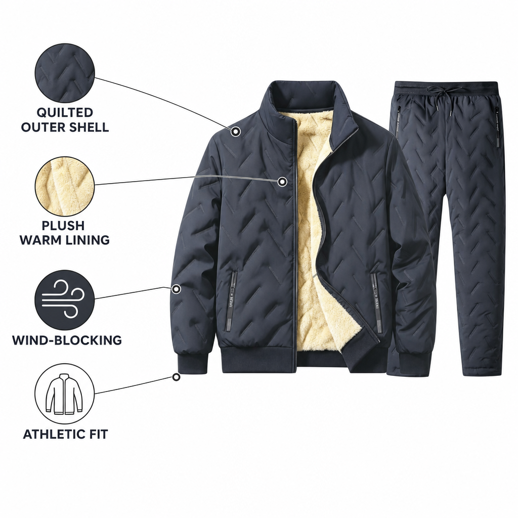 SolVault™ FrostGuard Men's Quilted 2-Piece Winter Set