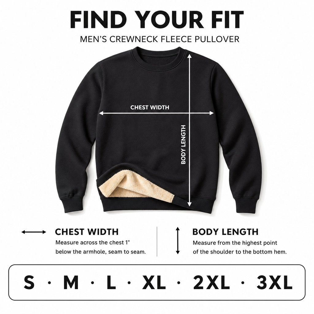 SolVault™ CozyCrew Men's Fleece-Lined Crewneck (3-Pack)
